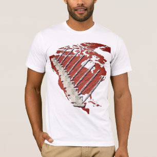 DIAMOND BORD CRANE BRICK US MAP T-SHIRT