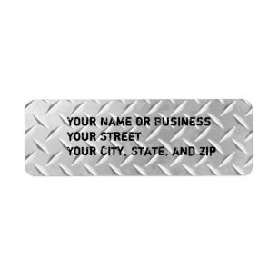 Diamond Bord Metal Pattern Return Address Labels