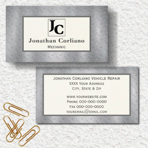 Diamond Bord Metallic met Monogram Visitekaartje