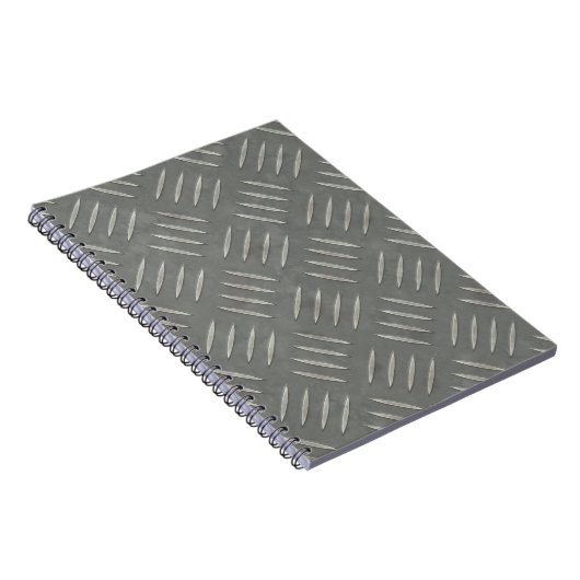 Diamond Bord Roestvrij staal, getextureerd Notitieboek (Rechterzijde)