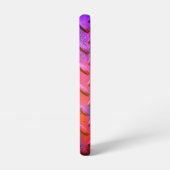 Diamond Bord Staal Paars en Sinaasappel Samsung Galaxy Hoesje (Linkerkant)