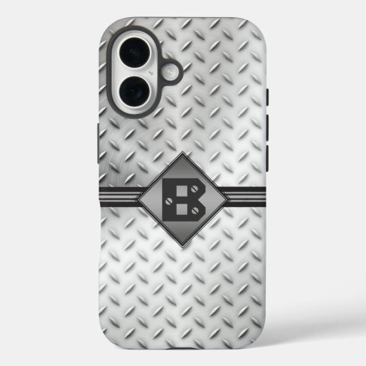 Diamond Bord Steel Monogram Case-Mate iPhone Case (Achterkant)