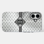 Diamond Bord Steel Monogram Case-Mate iPhone Case (Achterkant (horizontaal))