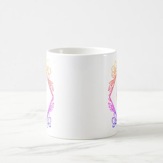 Diamond Botanical Monogram Coffee Mug |Personalize (Centre)