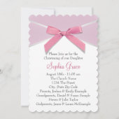 Diamond Bow Roze doopsel Kaart (Achterkant)