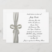 Diamond Bow Wedding Bridal Shower Kaart (Voorkant / Achterkant)