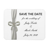 Diamond Bow Wedding Save the Date Magnet Magneet (Horizontaal)