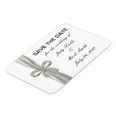 Diamond Bow Wedding Save the Date Magnet Magneet (Linkerzijde)