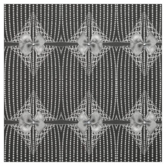 Diamond Bows Elegant Gothic Pattern Fabric Stof