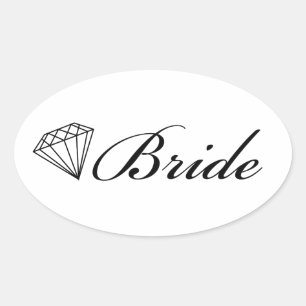 Diamond Bride Sticker over wit