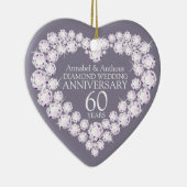 Diamond Bruiloft Jubileum hart ornament (Rechts)