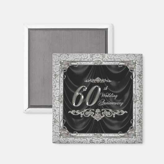 Diamond Bruiloft Jubileum Magnet Magneet (Voorkant / Achterkant)