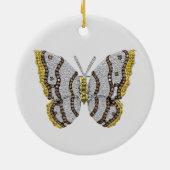 Diamond Butterfly Print Keramisch Ornament (Achterkant)