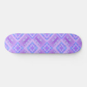 Diamond Check Patchwork - Lila Blauw 1 Skateboard (Horizontaal)