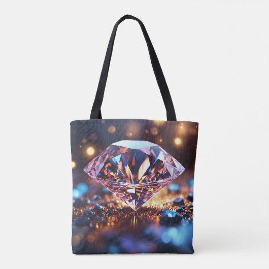 Diamond Chic: De Luxe Canvas tas (Achterkant)