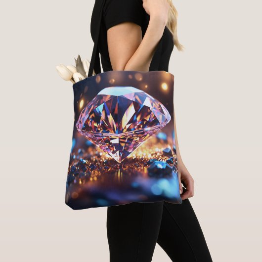 Diamond Chic: De Luxe Canvas tas (Dichtbij)
