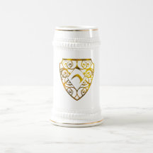 Diamond Club White/Gold 22 oz Stein