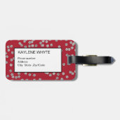 Diamond Confetti gepersonaliseerd Bagagelabel (Achterkant horizontaal)