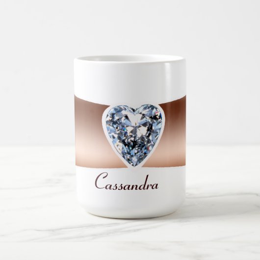 Diamond Copper Personalized Mug Koffiemok (Center)