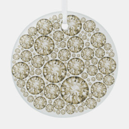 Diamond Crusted Solitaires Glas Ornament