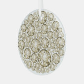 Diamond Crusted Solitaires Glas Ornament (Voorkant links)