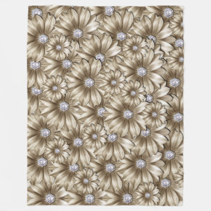 Diamond Daisies Fleece Deken