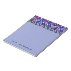 Diamond Damask, FAIRY LIGHTS in Plum and Blue Notitieblok