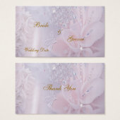 Diamond dank u bruiloft gunst Label Visitekaartje (Voorkant /achterkant)