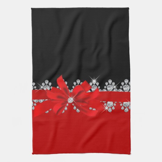 Diamond Delilah (rood) Theedoek (Verticaal)