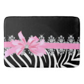 Diamond Delilah Zebra (roze) Badmat (Voorkant)