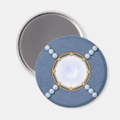 Diamond Denim et Pearls Magnet (Recto/Verso)