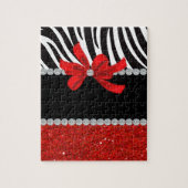 Diamond Diva (rode glitter) Legpuzzel (Verticaal)