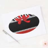 Diamond Diva (rode glitter) Ovale Sticker (Envelop)