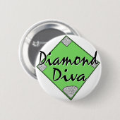 Diamond Diva Softball Ronde Button 5,7 Cm (Voorkant /achterkant)