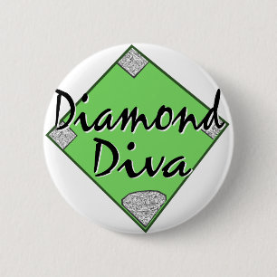 Diamond Diva Softball Ronde Button 5,7 Cm