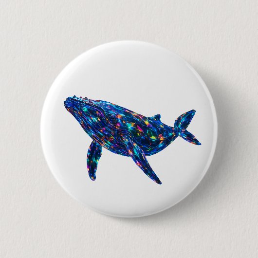 Diamond Dolphin - Levendige kunst Ronde Button 5,7 Cm (Voorkant)