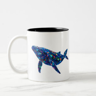 Diamond Dolphin - Levendige kunst Tweekleurige Koffiemok