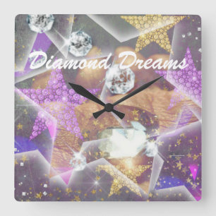 Diamond Dreams Vierkante Klok