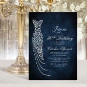 Diamond Dress Women's 50th Birthday Invitation