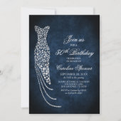 Diamond Dress Women's 50th Birthday Invitation (Devant)