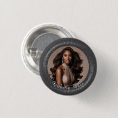 Diamond Dust Pageant Button (Voorkant /achterkant)