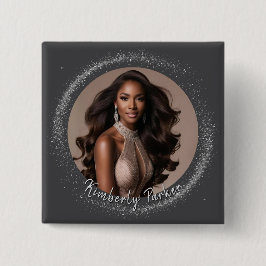 Diamond Dust Pageant Button