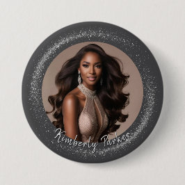 Diamond Dust Pageant Button