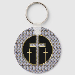 DIAMOND- EN GOUDROSSEN SLEUTELHANGER