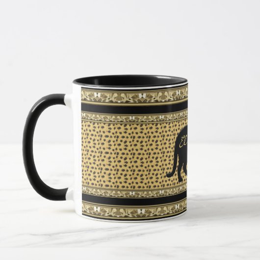 Diamond en Leopard met Mok van naam (Links)
