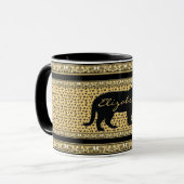 Diamond en Leopard met Mok van naam (Voorkant links)