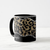 Diamond en Leopard, met naam Mok (Voorkant links)
