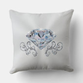 Diamond en uw foto's 60e Jubileum Cadeaus Kussen (Achterkant)