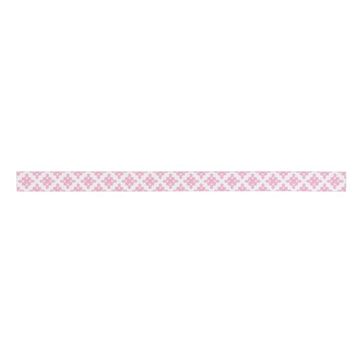 Diamond Endless Knot Hue in Pink Grosgrain Lint (Voorkant)