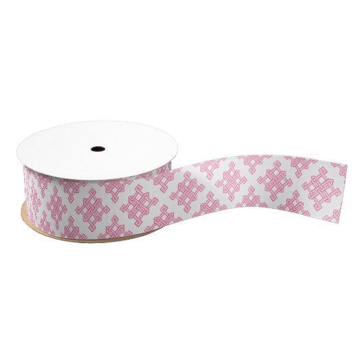 Diamond Endless Knot Hue in Pink Grosgrain Lint (Spoel)